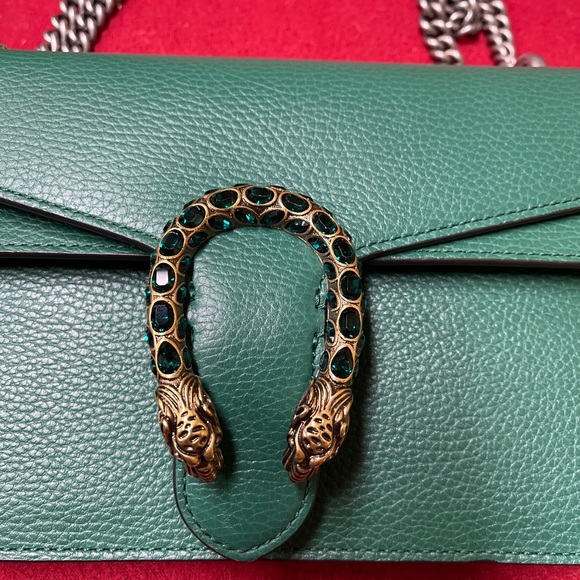 GUCCI DIONYSUS GREEN SHOULDER BAG 400249 CAOGX With Hardware BOX BAG CARD Ribbon - Picture 14 of 16